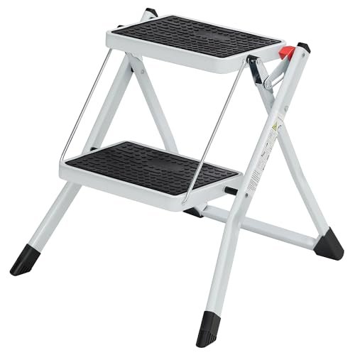 SONGMICS scaletta 2 gradini scala pieghevole gradini 20cm