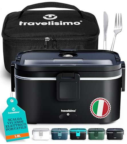TRAVELISIMO scaldavivande elettrico portatile extra grande 1,8L
