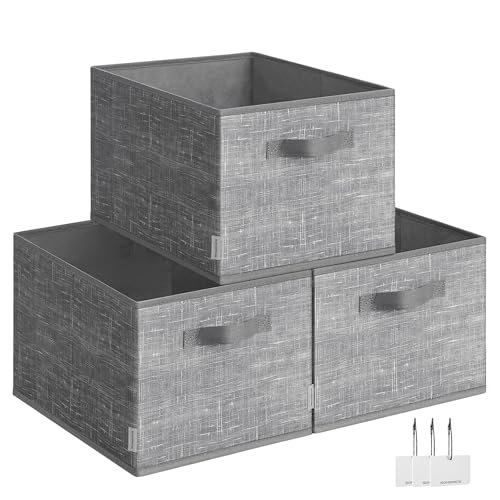 SONGMICS scatole portaoggetti pieghevoli set di 3 contenitori