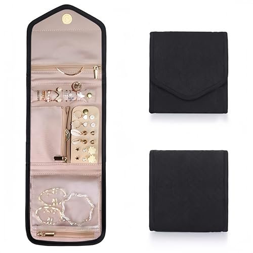 Aucuu rotolo gioielli borsa organizer pieghevole
