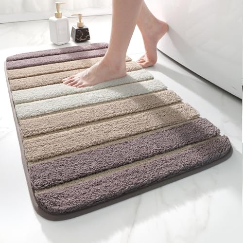 DEXI tappeto bagno 50x80 microfibra antiscivolo beige