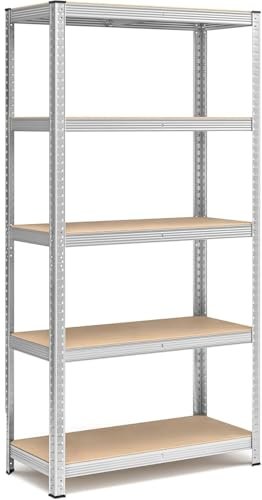 Bricodem scaffale in metallo zincato e MDF carichi pesanti