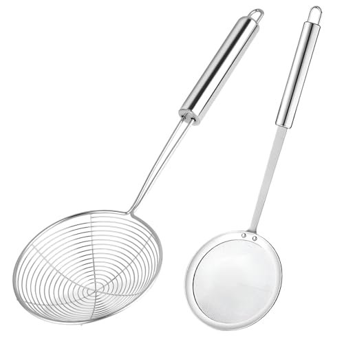 Kinesgsg 2 pezzi schiumarola acciaio inox
