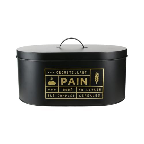 cestino per il pane 34,5x20x18,5 nero oro