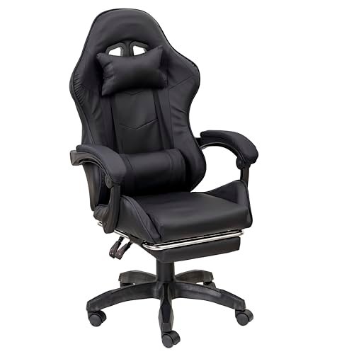 Baroni Home sedia gaming ergonomica con schienale inclinabile