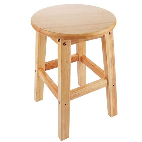 ASelected sgabello rotondo in legno massiccio 45 cm