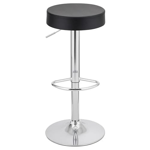 Baroni Home sgabello bar girevole altezza regolabile base cromata