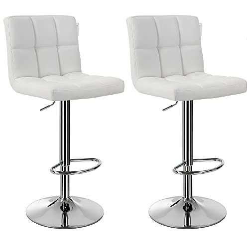 SONGMICS set 2 sgabelli bar cucina similpelle regolabili