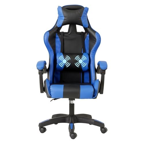Baroni Home sedia gaming ergonomica con massaggiatore lombare