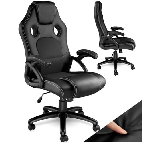 tectake sedia ergonomica da ufficio gaming con ruote