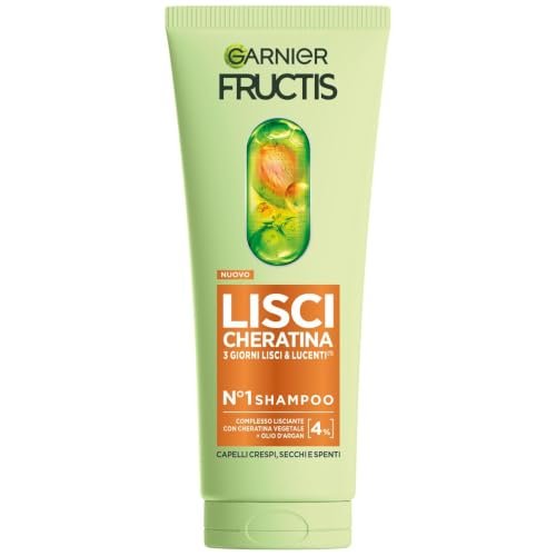 Garnier Fructis shampoo 300 ml per capelli lisci e lucenti senza siliconi