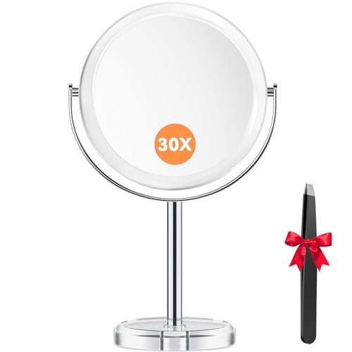 specchio ingranditore 30x con luce specchio trucco da tavolo