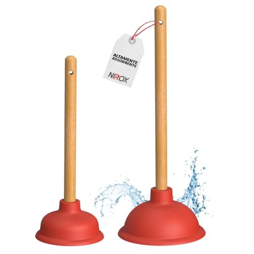 Nirox set di 2 sturalavandini a ventosa 110 e 140 mm