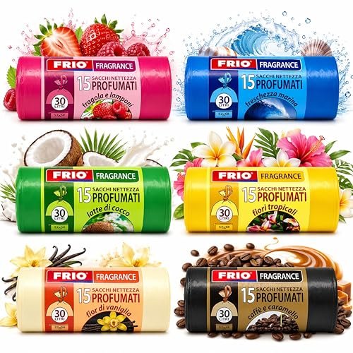 FRIO 90 sacchetti spazzatura 30 litri profumati 6 confezioni