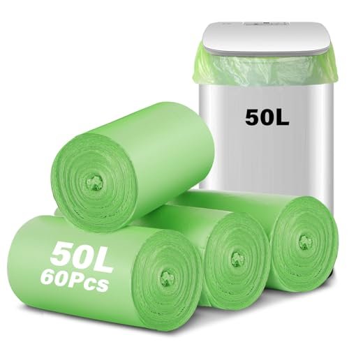 KOMABLEN 60 pezzi sacchetti spazzatura 50l 4 rotoli 13 gal