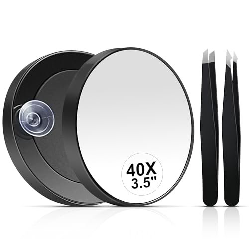MIYADIVA specchio ingrandimento 40x rotondo compatto 8,9 cm