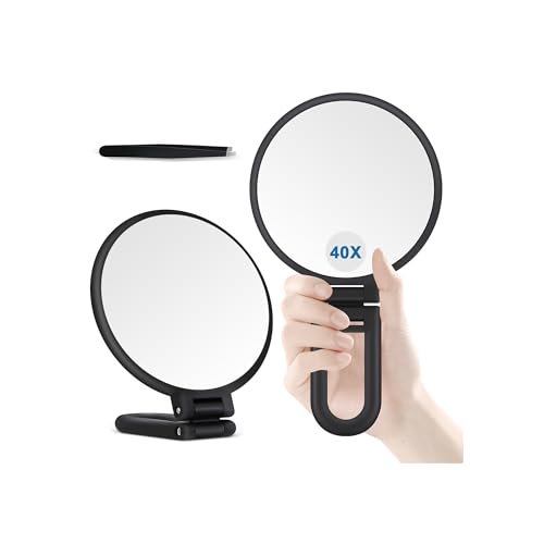 MIYADIVA specchio con ingrandimento 40X specchietto per trucco
