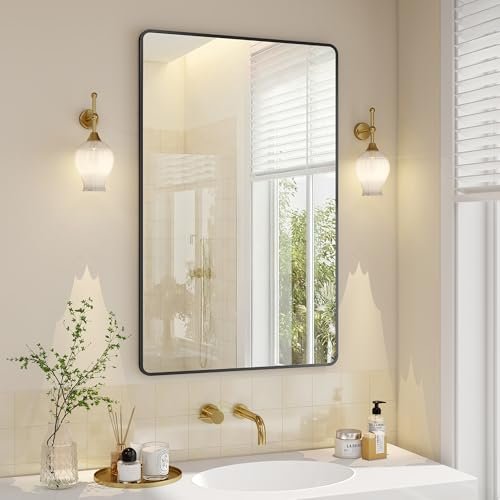 SONGMICS specchio bagno da parete rettangolare con cornice