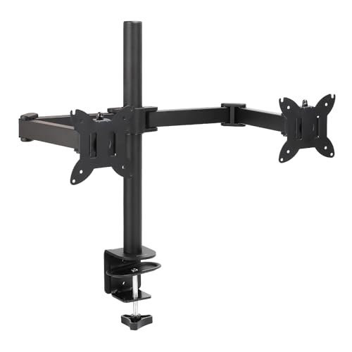 Amazon Basics supporto da scrivania regolabile per doppio monitor fino a 32 pollici