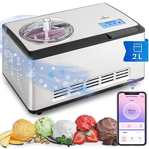 Klarstein Smart gelatiera professionale autorefrigerante 180W macchina gelato con controllo