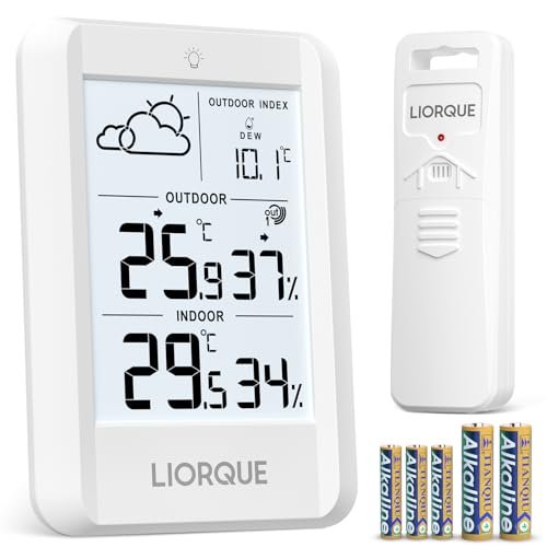 LIORQUE stazione meteo con sensore esterno LCD retroilluminato