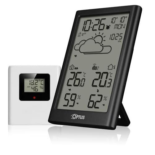 Optus easy stazione meteo con sensore esterno orologio DCF