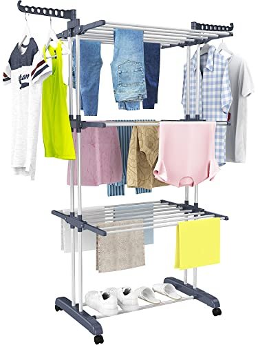 HOMIDEC stendino 4 livelli verticale acciaio