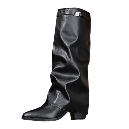 Gyaimxfu stivali donna invernali texani cowboy stivaletti
