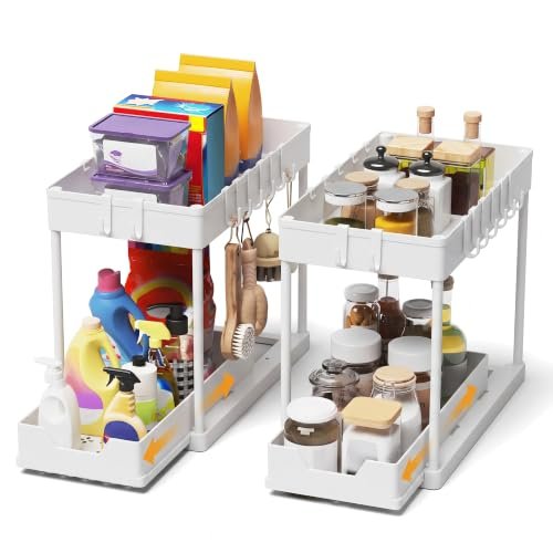 Meltrck 2 pezzi organizer sottolavello cucina 2 livelli scaffale premium