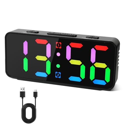 Adiwo sveglia digitale 2 allarmi snooze suoni e luci