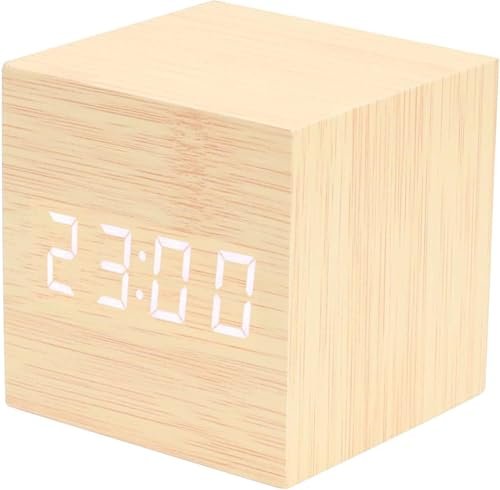 Wowfast sveglia digitale in legno con display LCD
