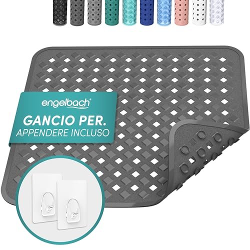 Engelbach tappetino doccia antiscivolo 53x53 con 2 ganci