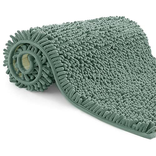 Poligono tappeto bagno in microfibra pelo lungo 40x60 cm