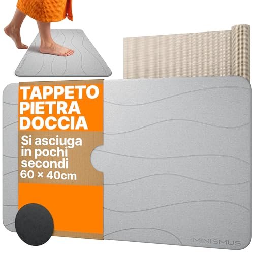 Minismus tappeto bagno assorbente diatomite 60x40 asciugatura