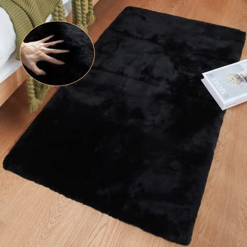 ORINOVA tappeto salotto morbido piccolo nero 60x90