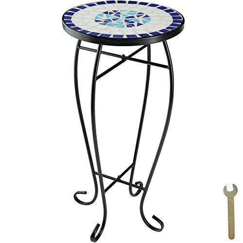 tectake tavolo da esterno 30x30x61,5 tavolino