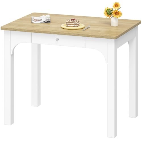 Hzuaneri tavolo da pranzo effetto legno 50 x 80 x 70