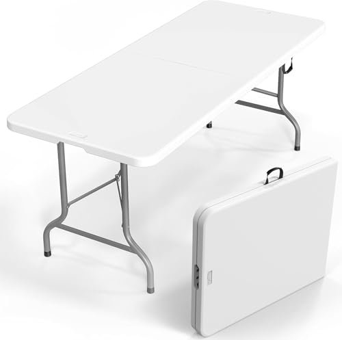 HOMCOM tavolo da pranzo pieghevole 130x80x74 grigio