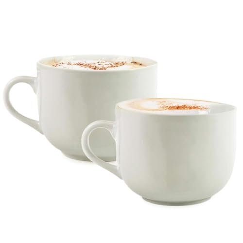 MA MAISON set 2 tazze jumbo da cappuccino in ceramica
