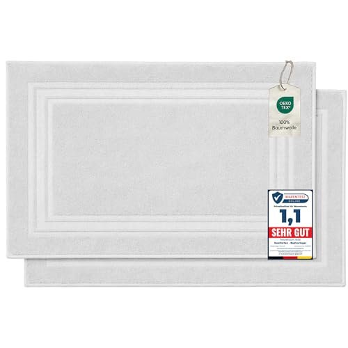 Komfortec set di 2 tappetini da bagno