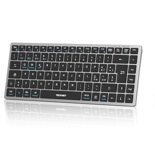 TECKNET tastiera bluetooth ricaricabile 4 dispositivi