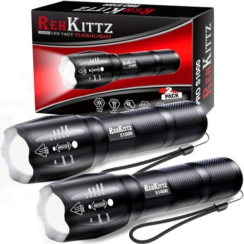 set di 2 torce LED 2000 lumen super luminose