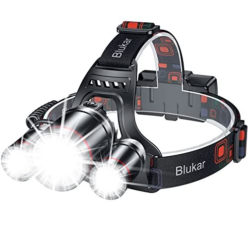 torcia frontale LED ricaricabile 8000 lumen