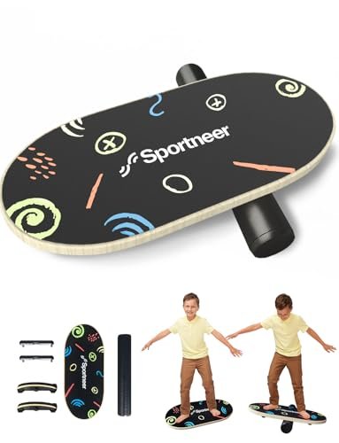 Sportneer balance board wobble board con tappi e ruote
