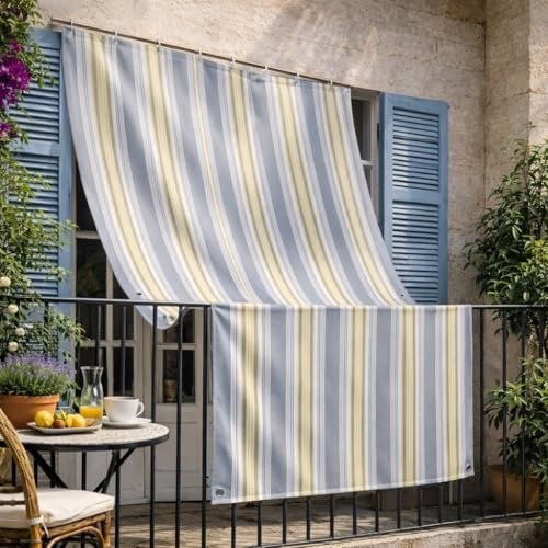 GARGIX tenda da sole con anelli per balcone resistente