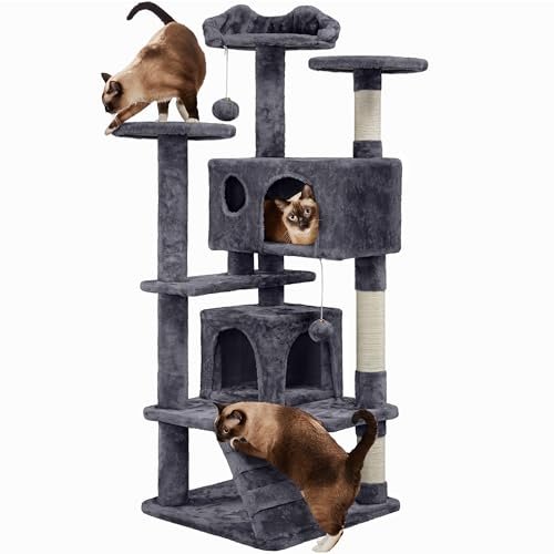 Yaheetech albero tiragraffi per gatti adulti alto 139 cm