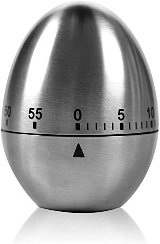YIQI timer da cucina meccanico acciaio inossidabile a forma di uovo