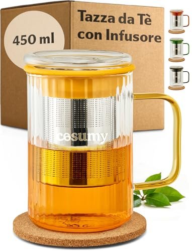 Cosumy tazza tisana con infusore e coperchio 450ml