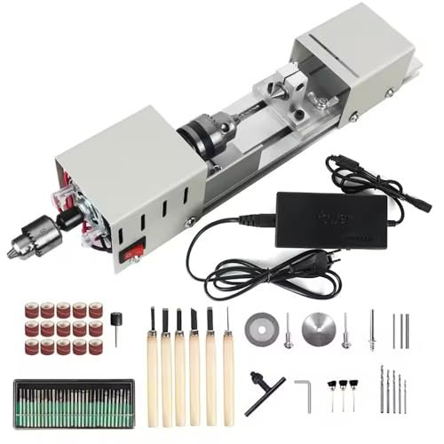 HEYOUTH mini tornio 24VDC 4000-8000 rpm 7 velocità serraggio 0,6-6,5 mm 6 coltelli