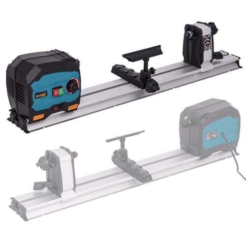 KATSU mini tornio per legno da banco 550W velocità variabile elettrico